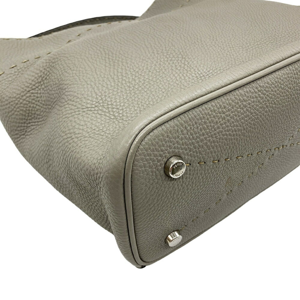 FENDI Gray Leather Shoulder Bag - Picture 5 of 10